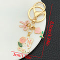 Seventeen Rabbit Flower and Carrot Metal Keychain Designs view 9