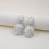 White Crackle Ovals