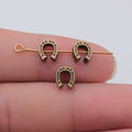 Horseshoe Metal Spacer Beads in Three Antique Finishes view 5