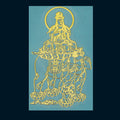 Gold-Tone Metal Buddhist Deity Figure Cutout Decoration view 4