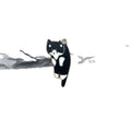 Enamel Alloy Cartoon Cat Charm Pendant Gold-Tone Six Colors view 5