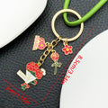 Twenty Colorful Floral Mother Theme Metal Keychain Designs view 7