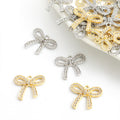 Polished Gold Silver Bow Alloy Charms in 2 Styles for Jewelry Crafts view 1