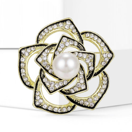 Camellia Flower brooch displayed on a clean background