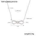 Zircon Infinity Necklace Bracelet Flower Station Set view 10