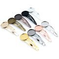Round Cabochon Tray Snap Hair Clip Blanks in Mixed Finishes view 1