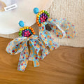 Colorful Bead Tree Necklace Earrings Ribbon Fan Styles view 8