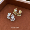 Filigree Butterfly And Crystal Stud Earrings Fashion Jewelry view 2