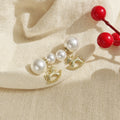 Pearl Look Bead Horse Drop Stud Earrings in Four Styles view 8
