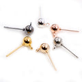Ball Stud Earring Posts With Loops in Four Metal Tones view 2