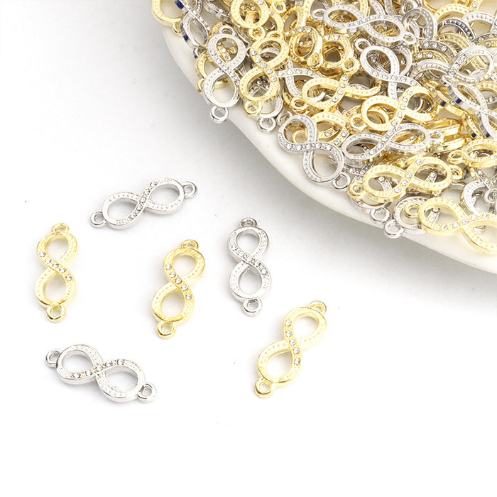 Crystal Infinity Connector Jewelry Components For DIY Earrings And Bracelets Charms