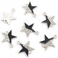 Enamel-Look And Crystal-Accented Gold Silver Star Alloy Connectors in 12 Styles view 7