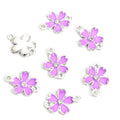 Colorful Five Petal Flower Two Loop Connectors in 14 Styles view 10
