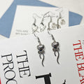 Silver Alloy Heart Bow Rose Drop Earrings 3 Styles view 6