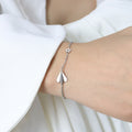 Paper Airplane Star Charm Necklace in Gold Steel Rose Gold view 2