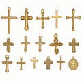 Gold-Tone Cross Metal Charms with 16 Listed Options view 5