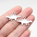 Antique Silver Dinosaur Charms in Five Designs for Jewelry Making view 4