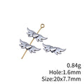 Heart and Wings Silver Tone Small Hole Spacer Beads view 3