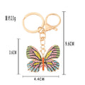 Rhinestone Butterfly Keychain Metal Insect Wing Bag Charm view 5