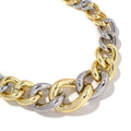 Mixed Gold And Silver Tone Oversized Oval Link Chain Necklace view 3