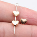Tiny Smooth Heart Spacer Beads in Detailed Metal Finishes for Jewelry Making view 8