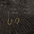 Gold-Tone Minimal U-Shape Geometric Bar Stud Earrings view 3