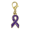 Enamel Awareness Ribbon Charm Gold Lobster Clasp Six Colors view 6
