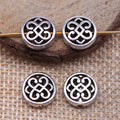 Chinese Knot Round Disc Metal Bead in Two Vintage Finishes view 2