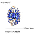 Large Peacock Feather Crystal Brooch in Nine Colorways view 7