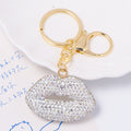 Rhinestone Lips Keychain Braided Cord Options Multi Colors view 8