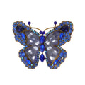Red Gold Tone Butterfly Enamel Two Designs Metal Brooch Pin view 6