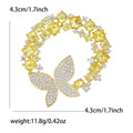 Crystal Butterfly Wreath Brooch In 4 Color Variants view 5