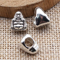 Buddha Figure Silver Tone Large Hole Spacer Beads For Jewelry Making view 2