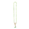 Pastel Round Bead Necklace With Painted Cowboy Boot Charm view 5