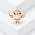 Small Owl Brooch with Faux Pearl Body for Jackets, Coats, and Scarves view 6