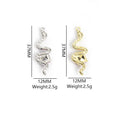 Wavy Snake Square Crystal Metal Charms, 22 Colorways view 2