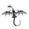 Purple Silver Tone Winged Dragon Crystal Enamel Five Designs Metal Brooch Pin view 8