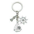 Nautical Metal Charm Keychains in Eight Travel and Sailing Styles view 5