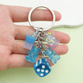 Dice Charm Keychains in 12 Pictured Variations for Bags and Keys view 3
