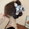 Ruffled Satin Cloud Hair Claw In Black Or Brown With Extra Colors view 4