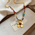 Beaded Gold Tone Charm Necklaces In Five Designs Pendant Jewelry view 8