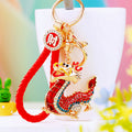 Mixed Jeweled Chinese Dragon Keychains in Fifty Eight Pictured Styles view 12