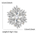 Oversized Radiating Crystal Brooch in Nine Colorways view 7