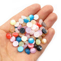 Mixed Color Round Resin Cabochons with Flat Backs for Crafts view 4