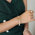 Baroque Pearl OT Toggle Clasp Necklace Bracelet Gold view 7