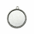 Tree Back Round Cabochon Pendant Trays in Two Finishes view 4