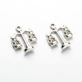 Dimensional Balance Scale Charms in Three Metal Finishes view 4