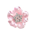 Aqua Blue Flower Two Designs Metal Brooch Pin for Jackets and Lapels view 6