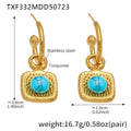 Turquoise and Imitation Pearl Square Jewelry Collection view 7