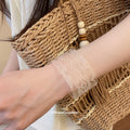 Clear Acrylic Lace Print Open Cuff Bracelets Two Styles view 3